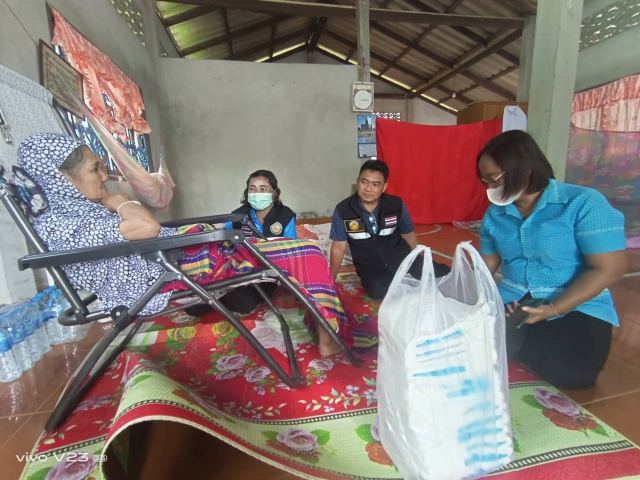 กิจกรรมลงพื้นที่เยี่ยมผู้สูงอายุที่มีภาวพพึ่งพิง ในการดูแลของบริบาลท้องถิ่น ในพื้นที่